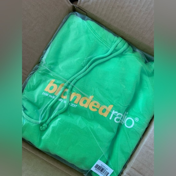 BLONDED 2023 “BLONDED radio” hoodie cobalt yellow size L - Picture 2 of 2